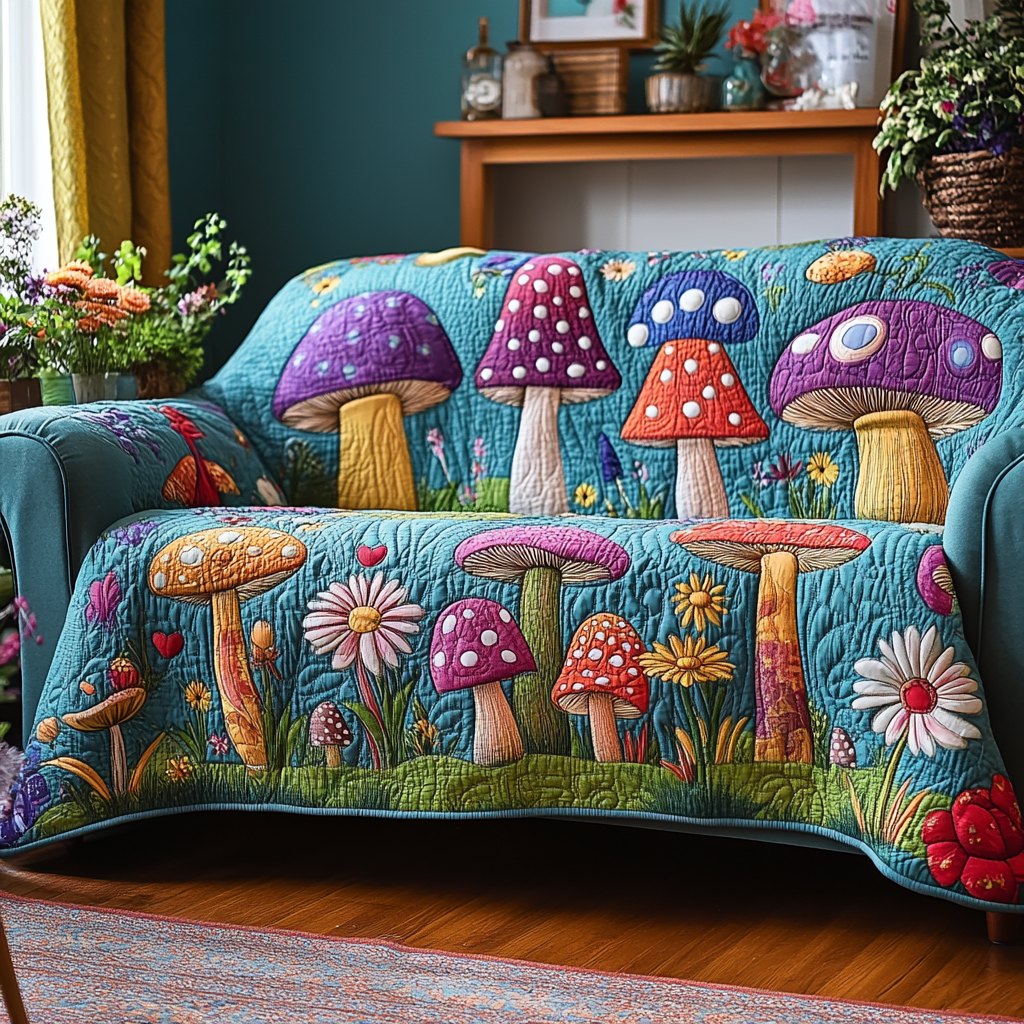 Mushroom Garden Sofa Cover