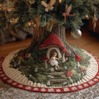 Mushroom Grove Magic Christmas Tree Skirt