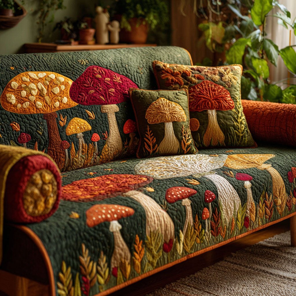 Mushroom Grove Sofa Cover