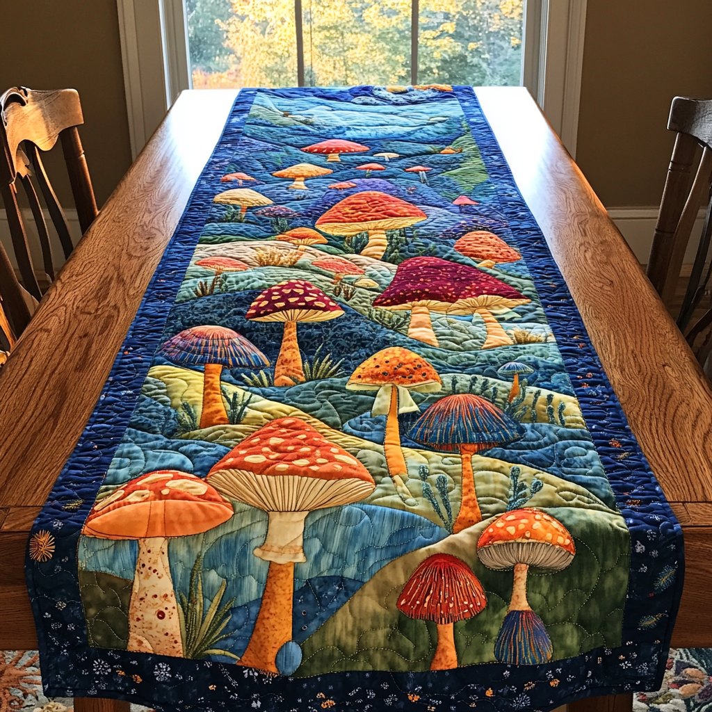 Mushroom Grove Table Runner