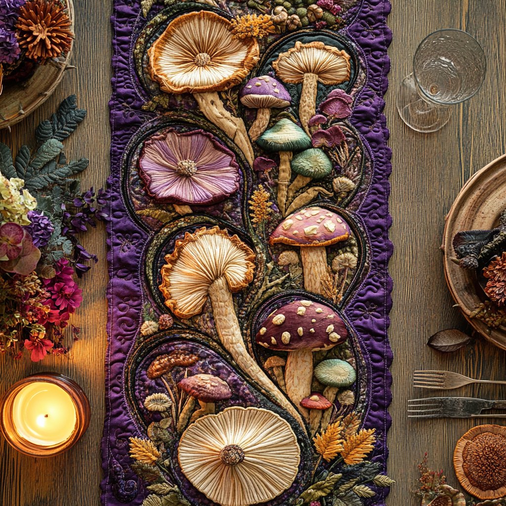 Mushroom Magic Table Runner