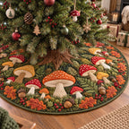 Mushroom Meadow Christmas Tree Skirt