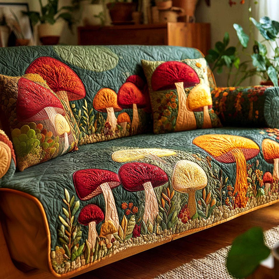 Mushroom Meadow Sofa Cover