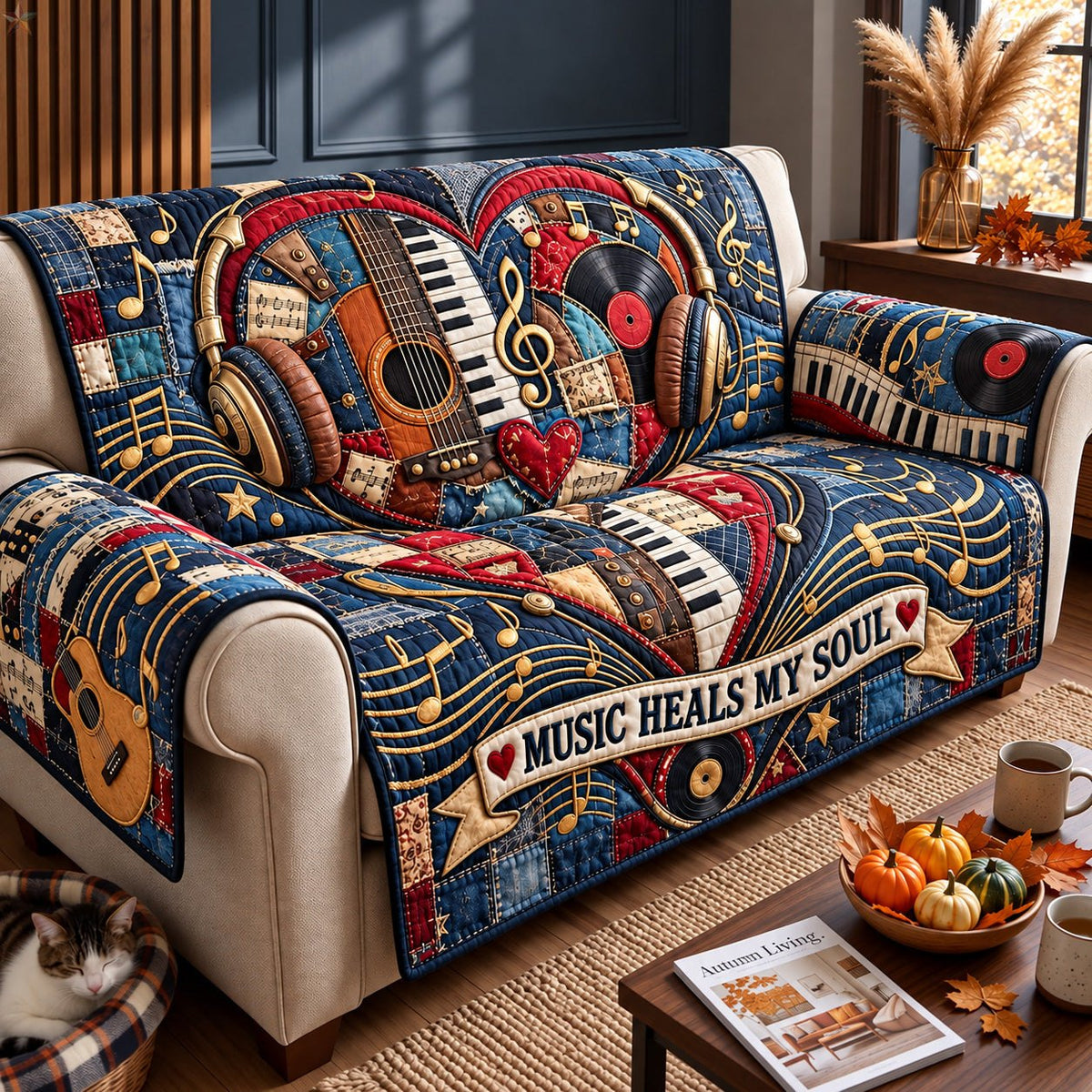 Music Heals My Soul Sofa Cover