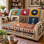 Music Patchwork Sofa Cover