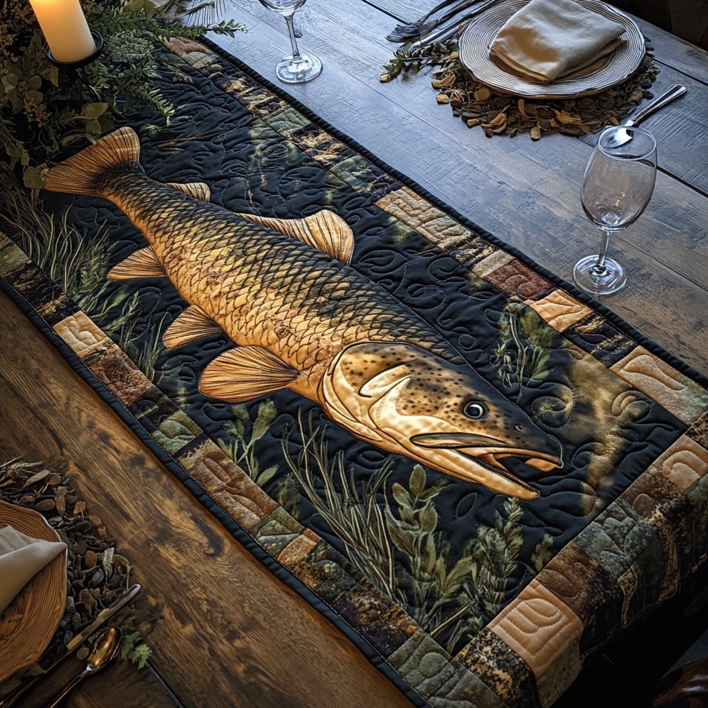 Muskellunge Charm Table Runner