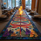 Mystic Dragonfly Bloom Table Runner