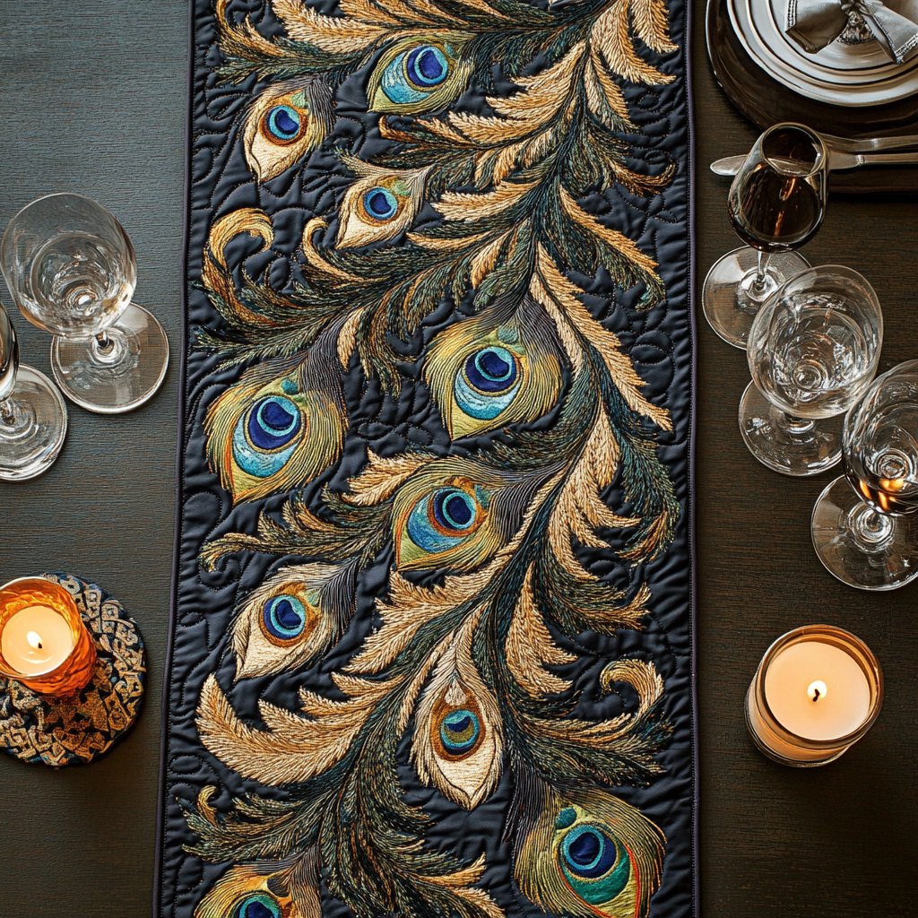 Mystic Feather Table Runner