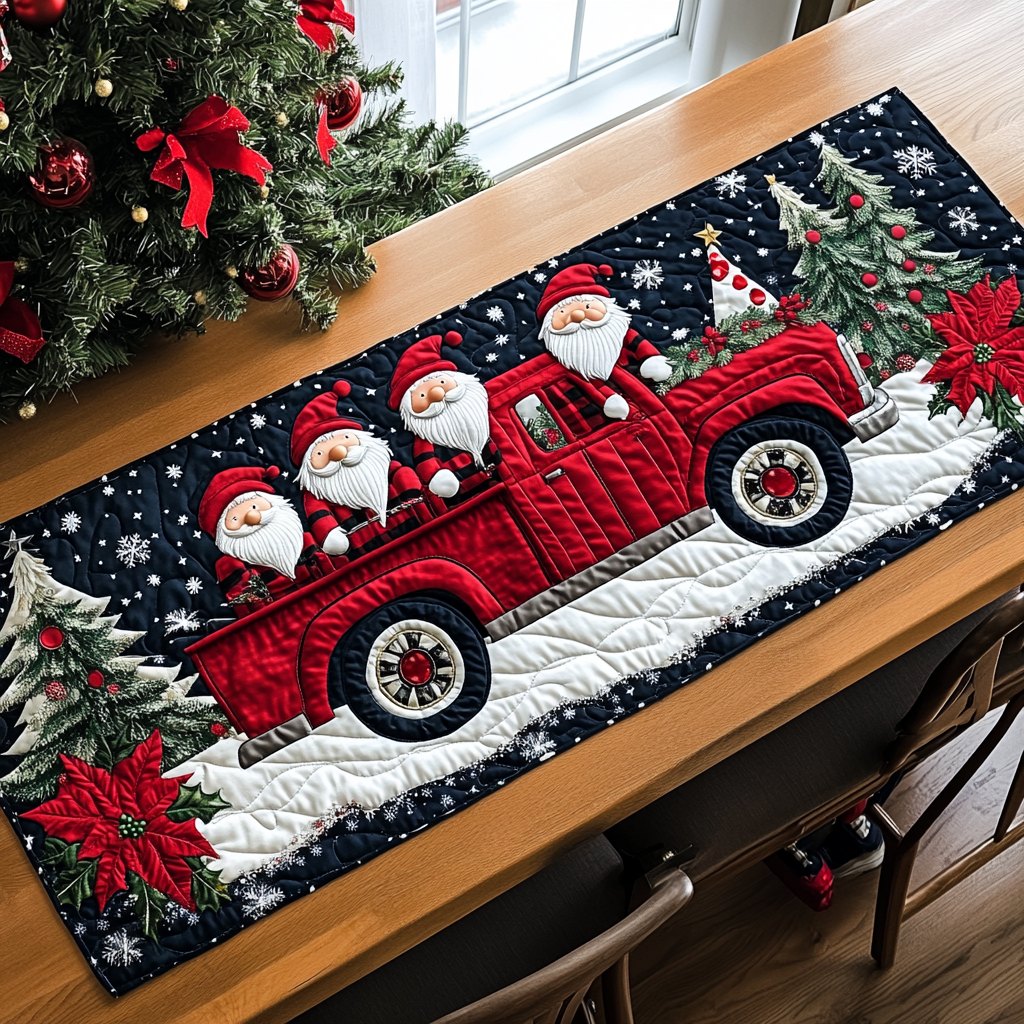 Mystic Meadow Gnome Table Runner