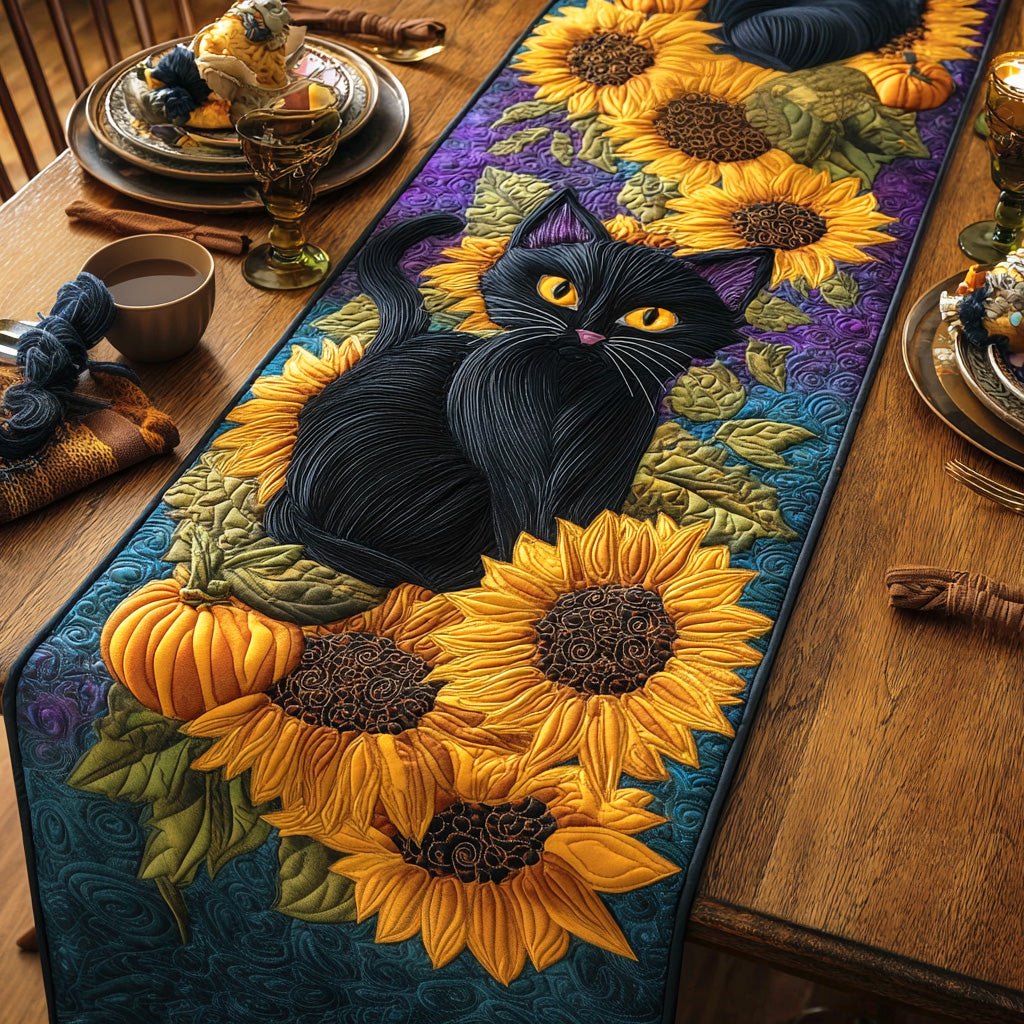Mystic Moon Meow Table Runner