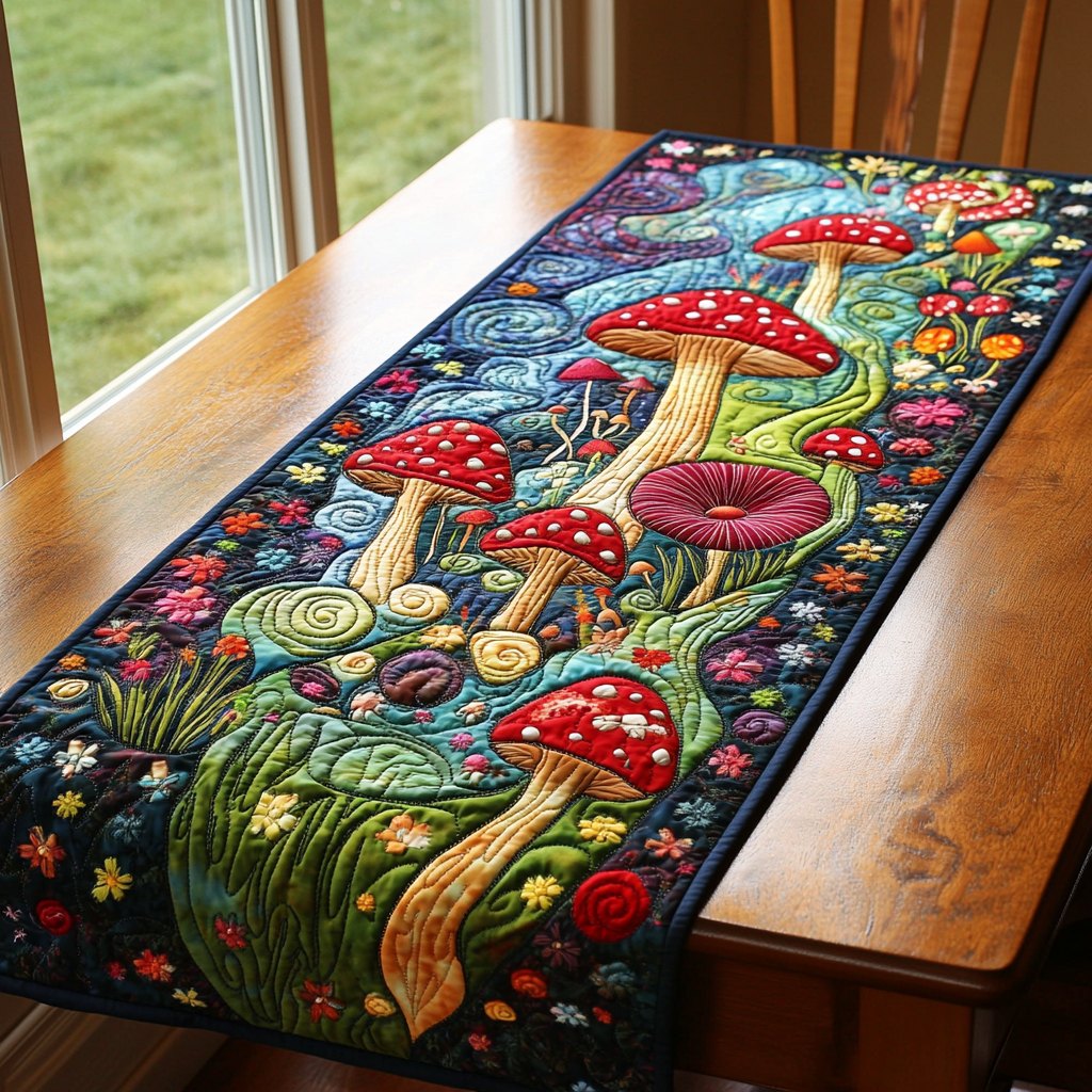 Mystic Mushroom Table Runner