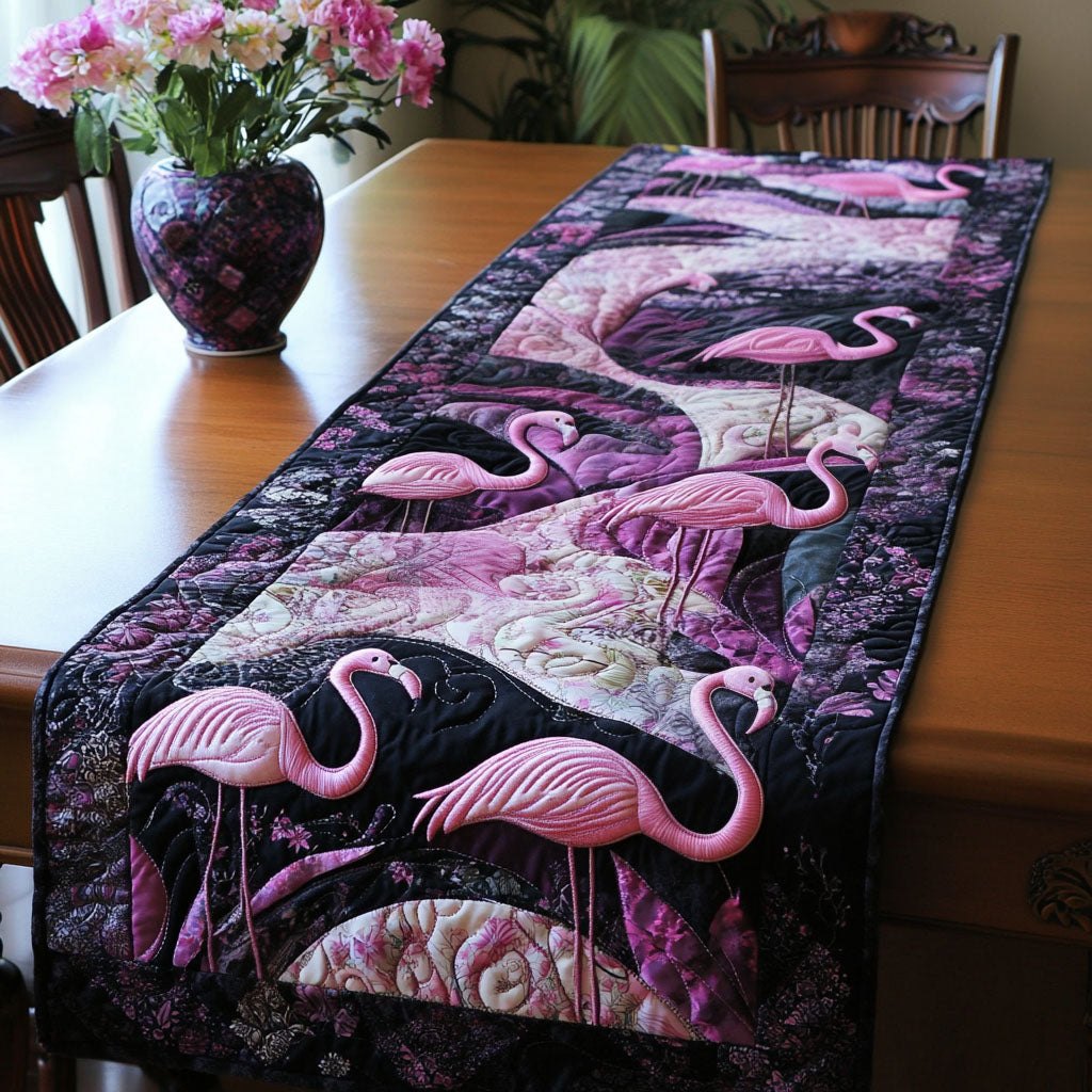 Mystic Night Flamingo Table Runner