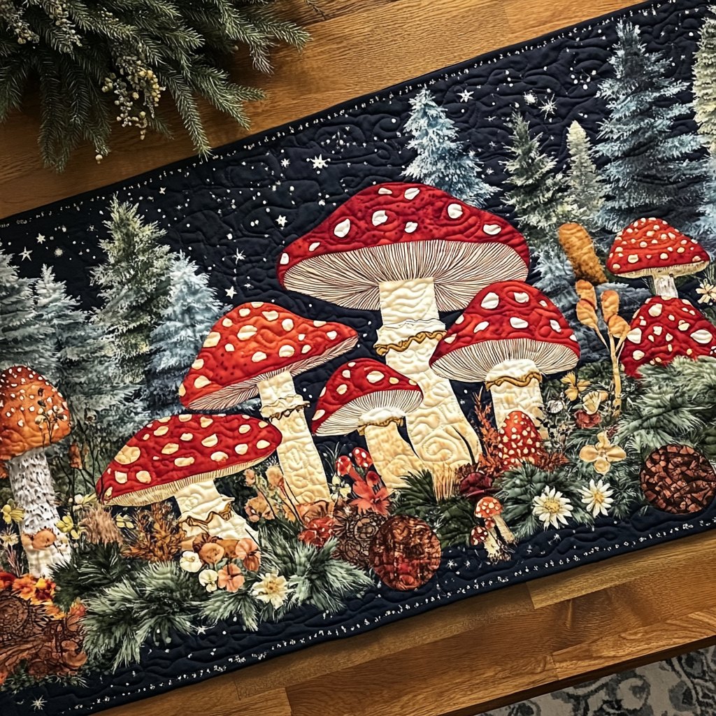 Mystic Toadstools Table Runner