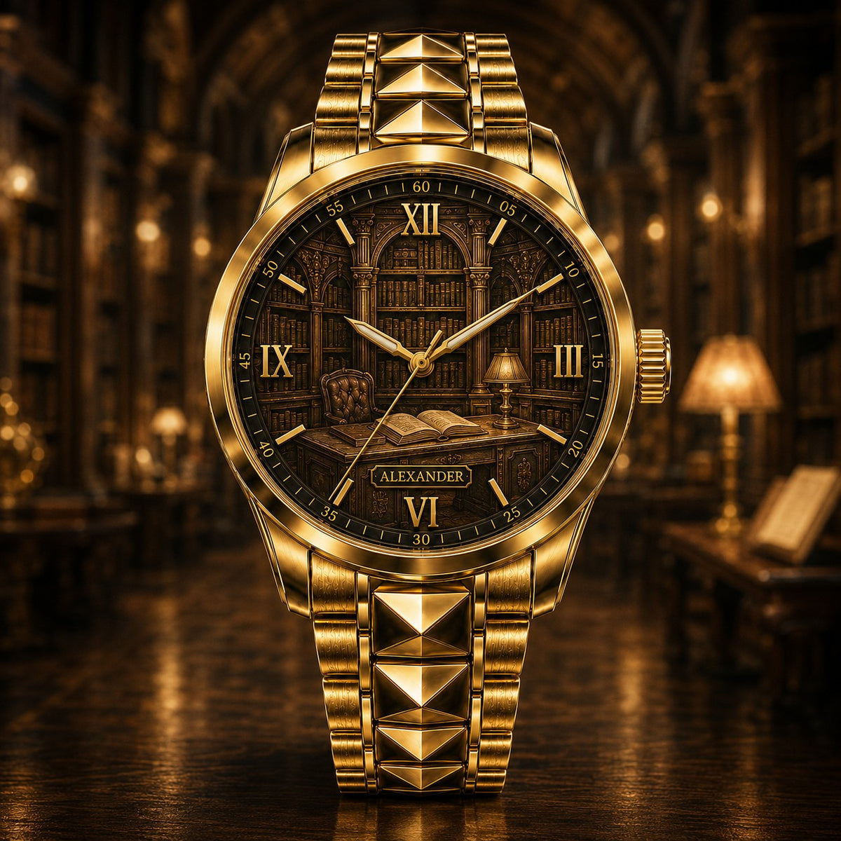 Custom Personalized Library Watch — personalized with a custom name