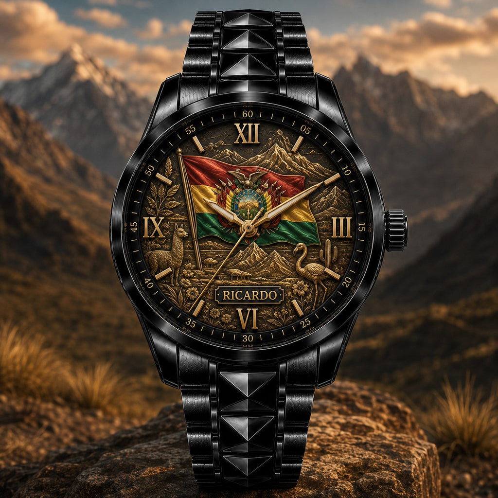 Custom Bolivia Heritage Watch — personalized with a custom name