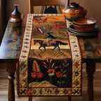 Running Horse in Folk Blocks Table Runner
