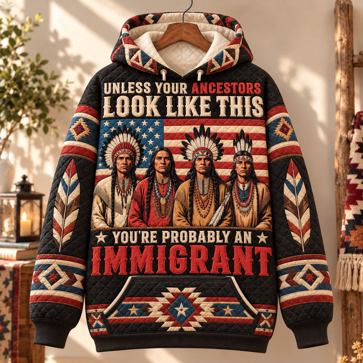 Native Ancestor Pride hoodie, all-over print