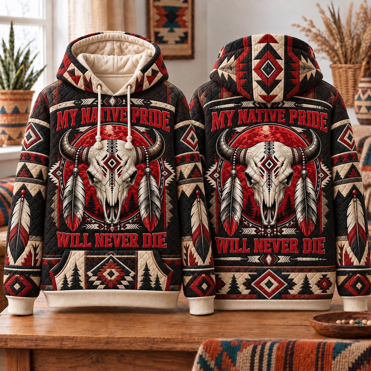Native Pride Forever hoodie, all-over print