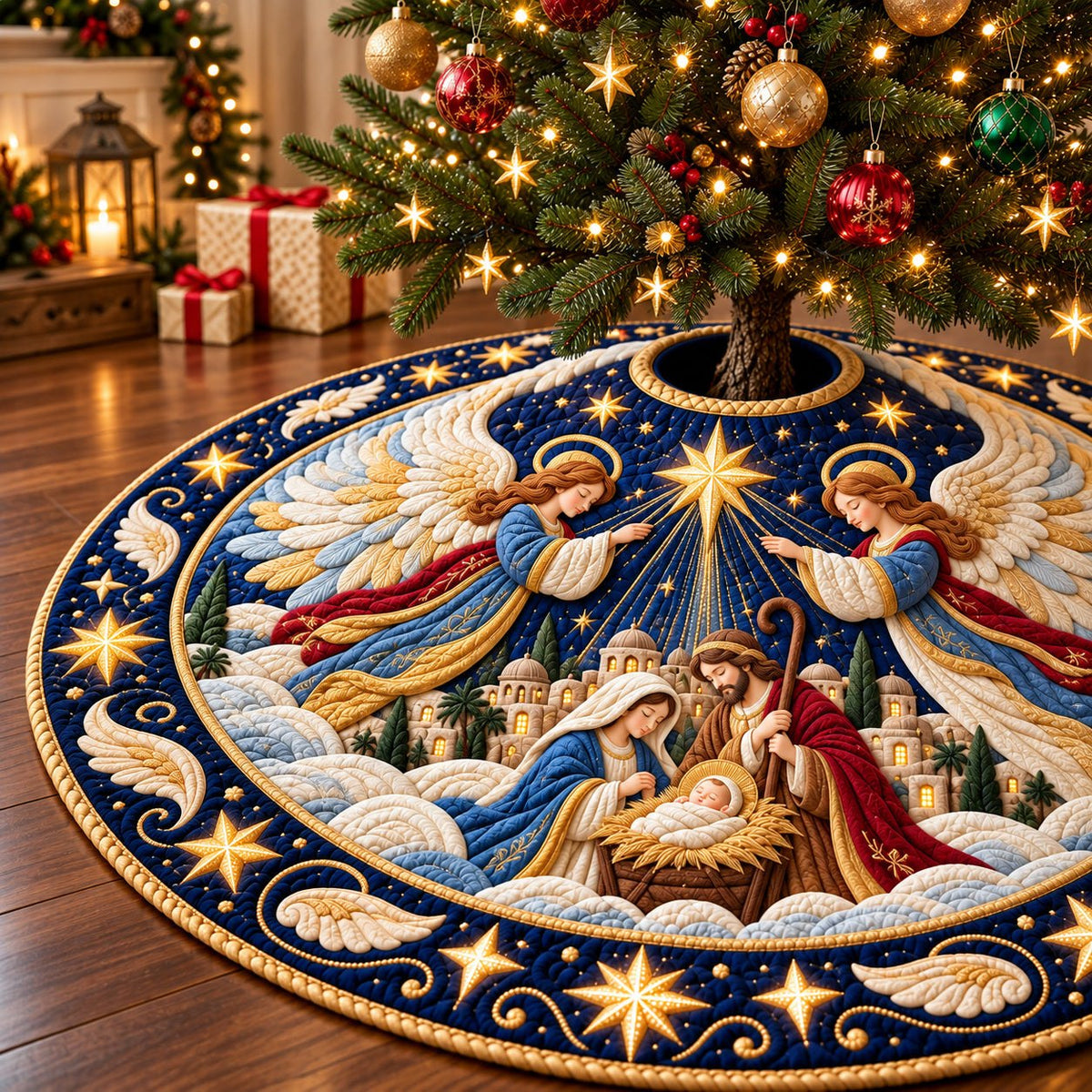 Nativity Christmas Miracle Christmas Tree Skirt