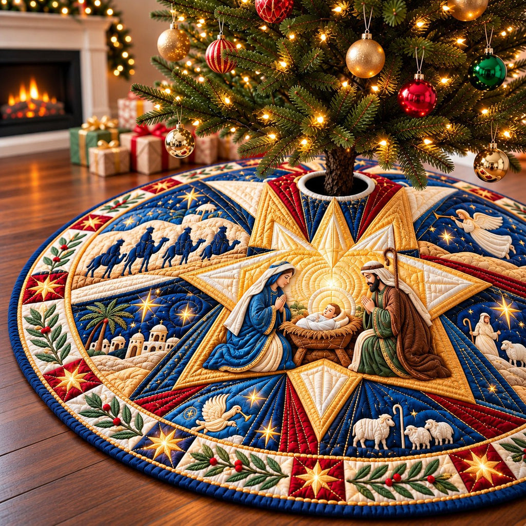Nativity Heavenly Peace Christmas Tree Skirt