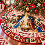 Nativity Manger Grace Christmas Tree Skirt