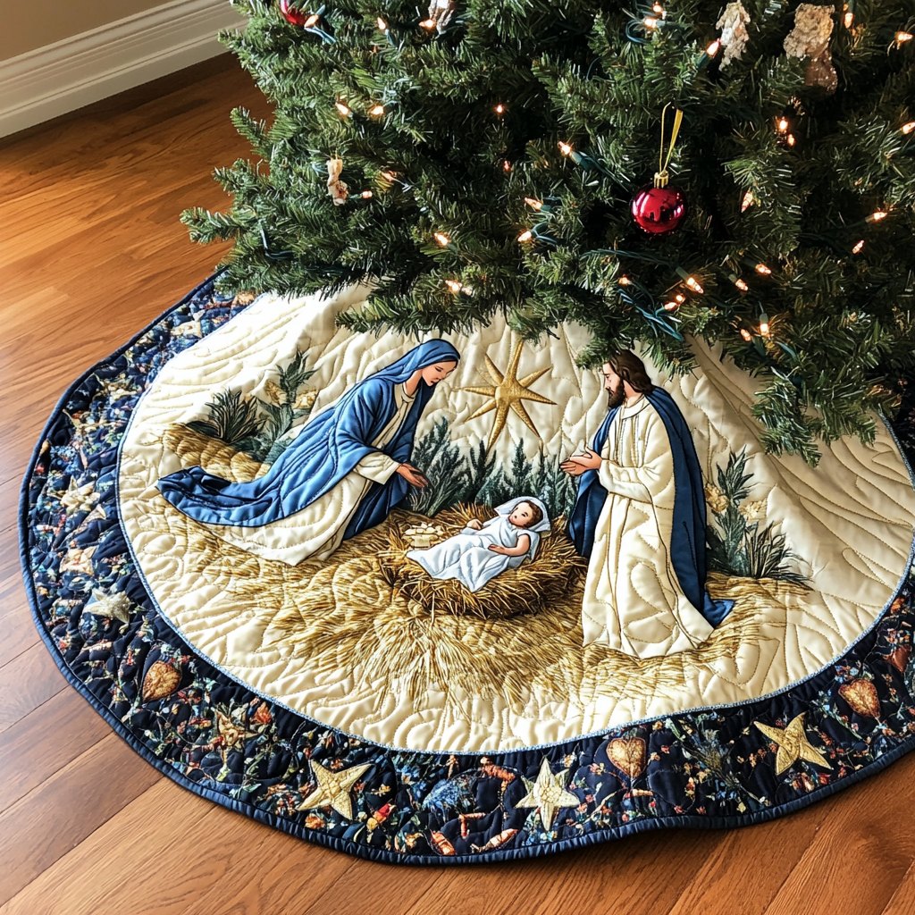 Nativity Radiance Christmas Tree Skirt