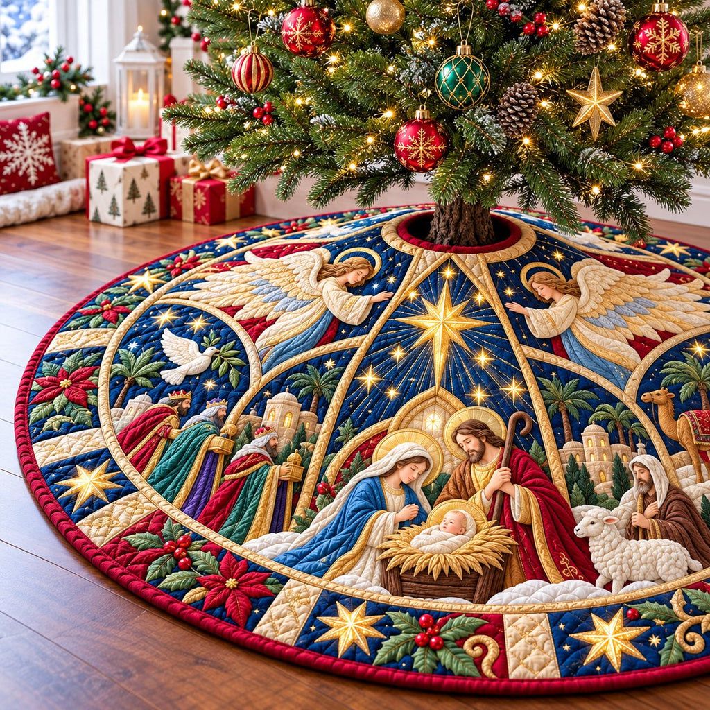 Nativity Sacred Night Christmas Tree Skirt