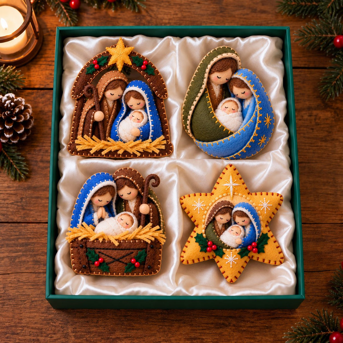 Starlit Arch Nativity Scene Ornament Gift Set