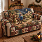 Journey to Bethlehem Donkey Nativity Sofa Cover