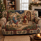 Joseph Leading Donkey to the Inn Sofa Cover