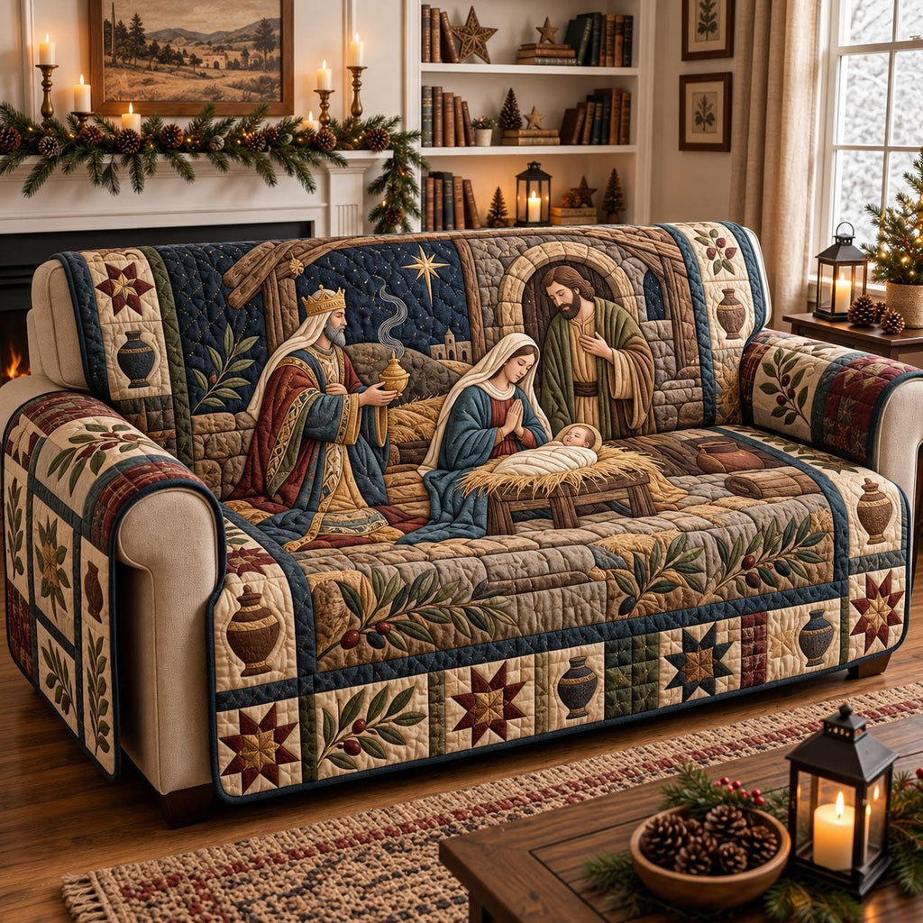 Magi Gifts at the Manger Sofa Cover
