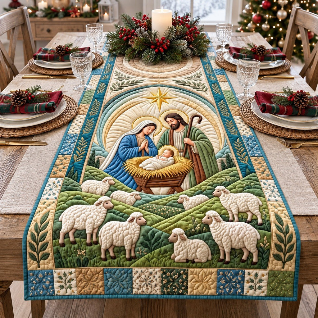 Shepherds Field Nativity Table Runner