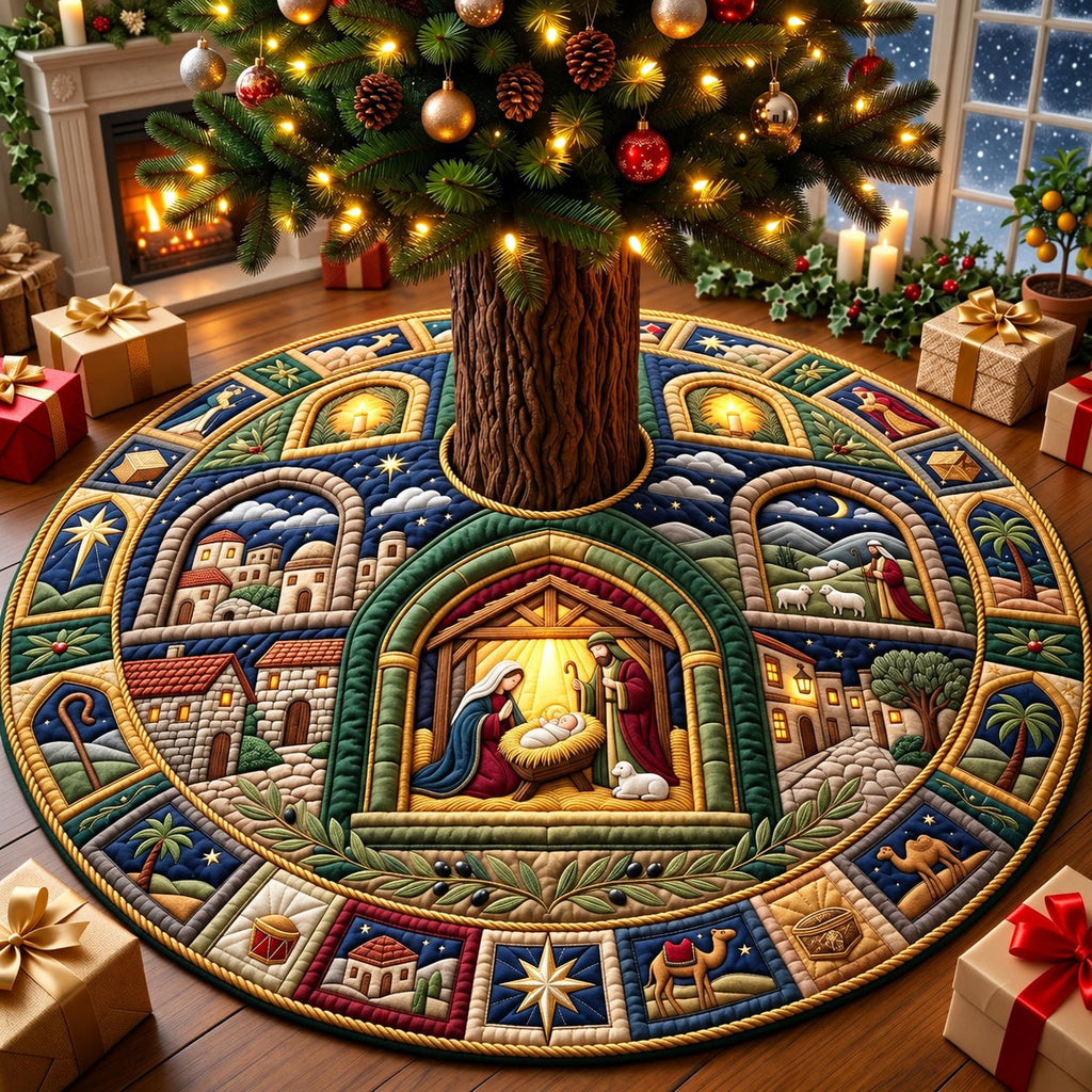 Nativity Scene Christmas Tree Skirt