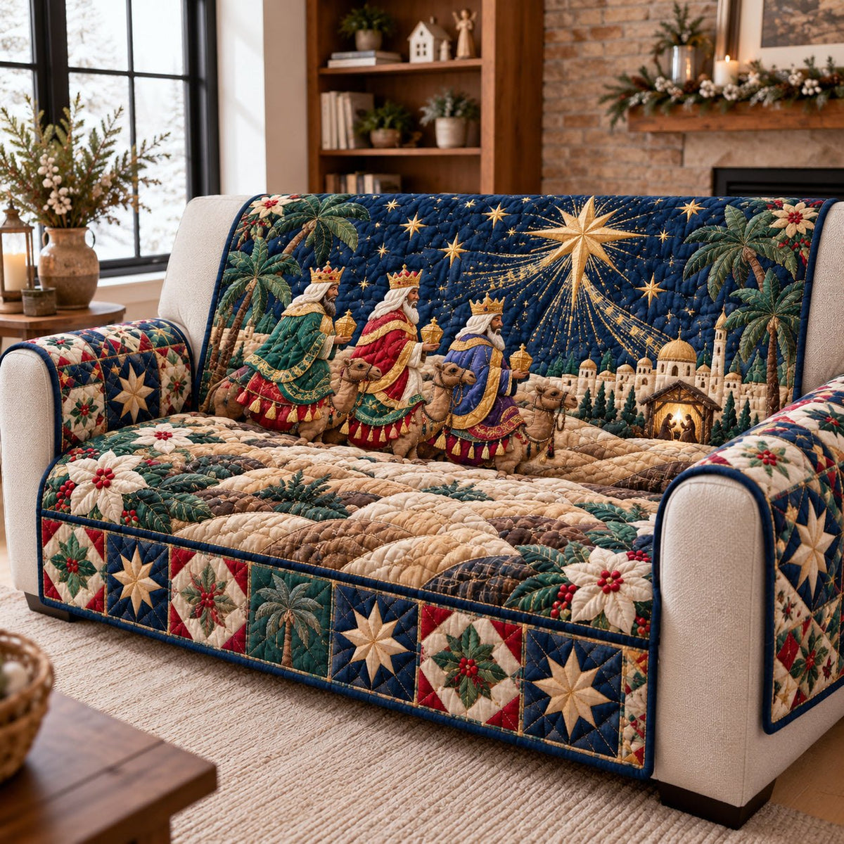 Nativity Three Kings Sofa Cover