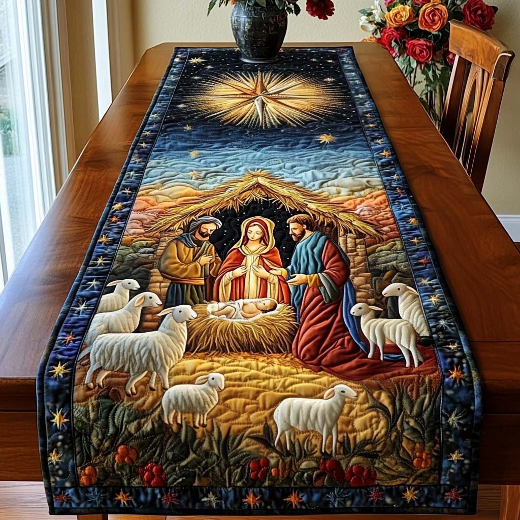 Nativity Under the Stars Table Runner