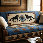 Navy Sand Wild Harmony Sofa Cover