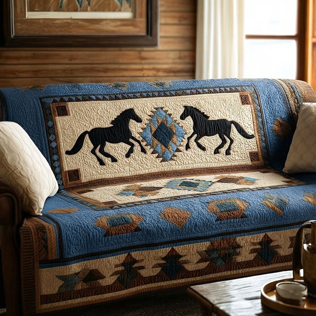 Navy Sand Wild Harmony Sofa Cover