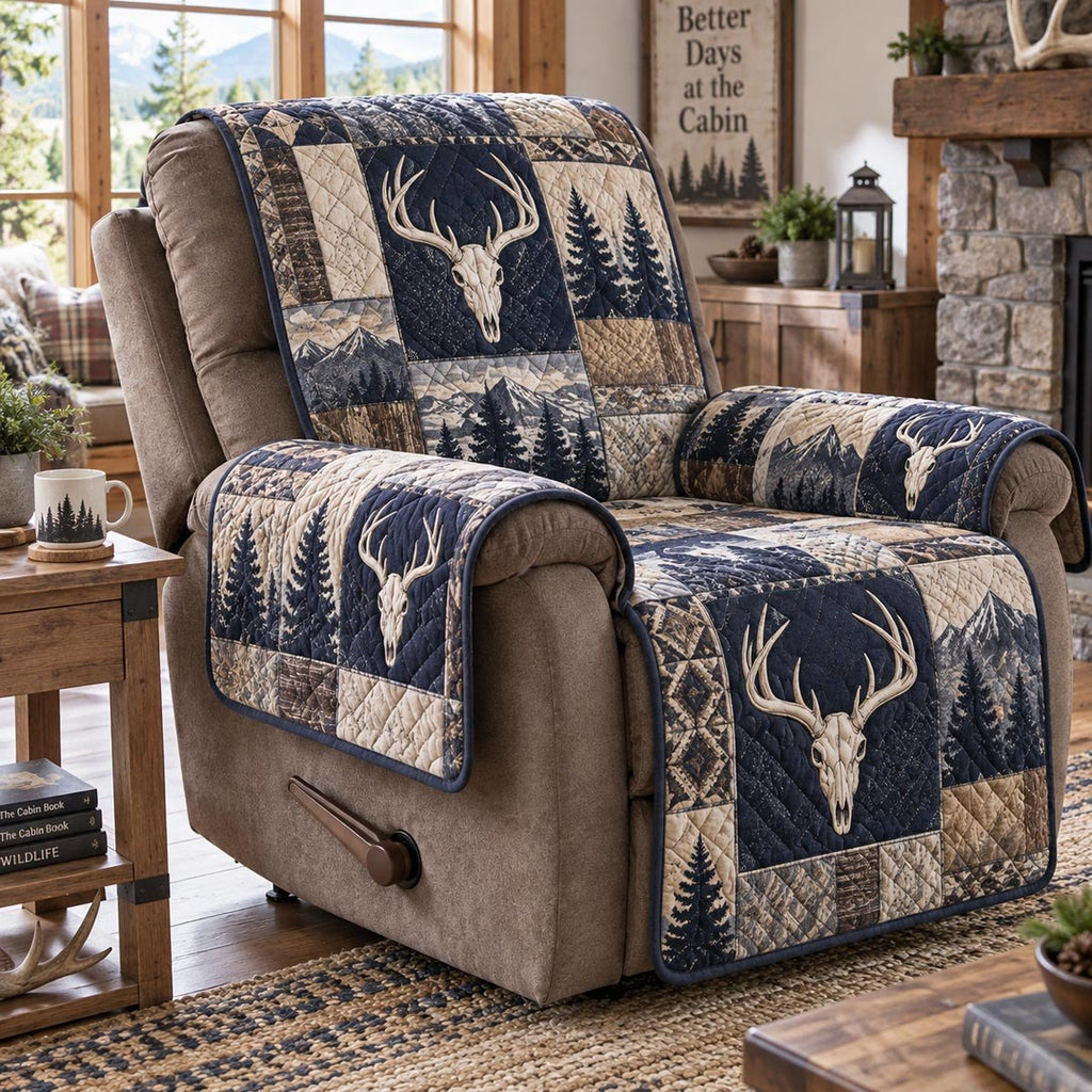 Navy Stag Retreat Sofa Cover