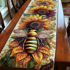 Bee on a Golden Sunflower Table Runner