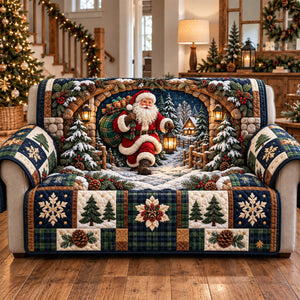 Night Cabin Santa Sofa Cover - Made to Order