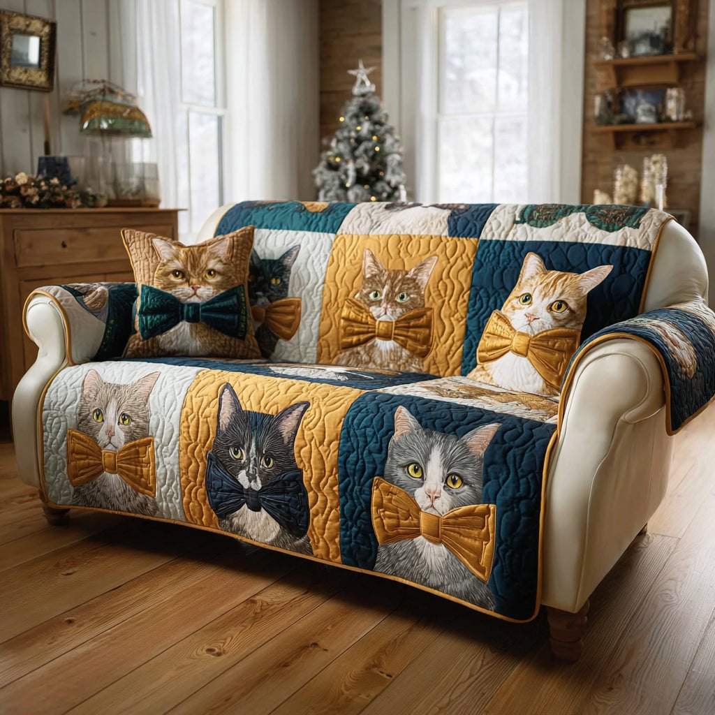 Noble Cat Bowtie Sofa Cover