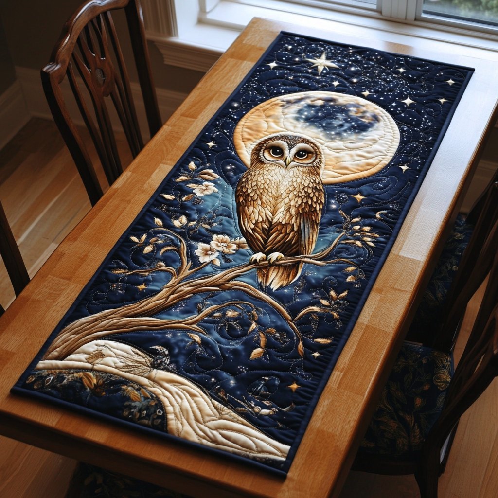 Nocturnal Guardian Table Runner