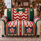 North Pole Candy Sofa Cover