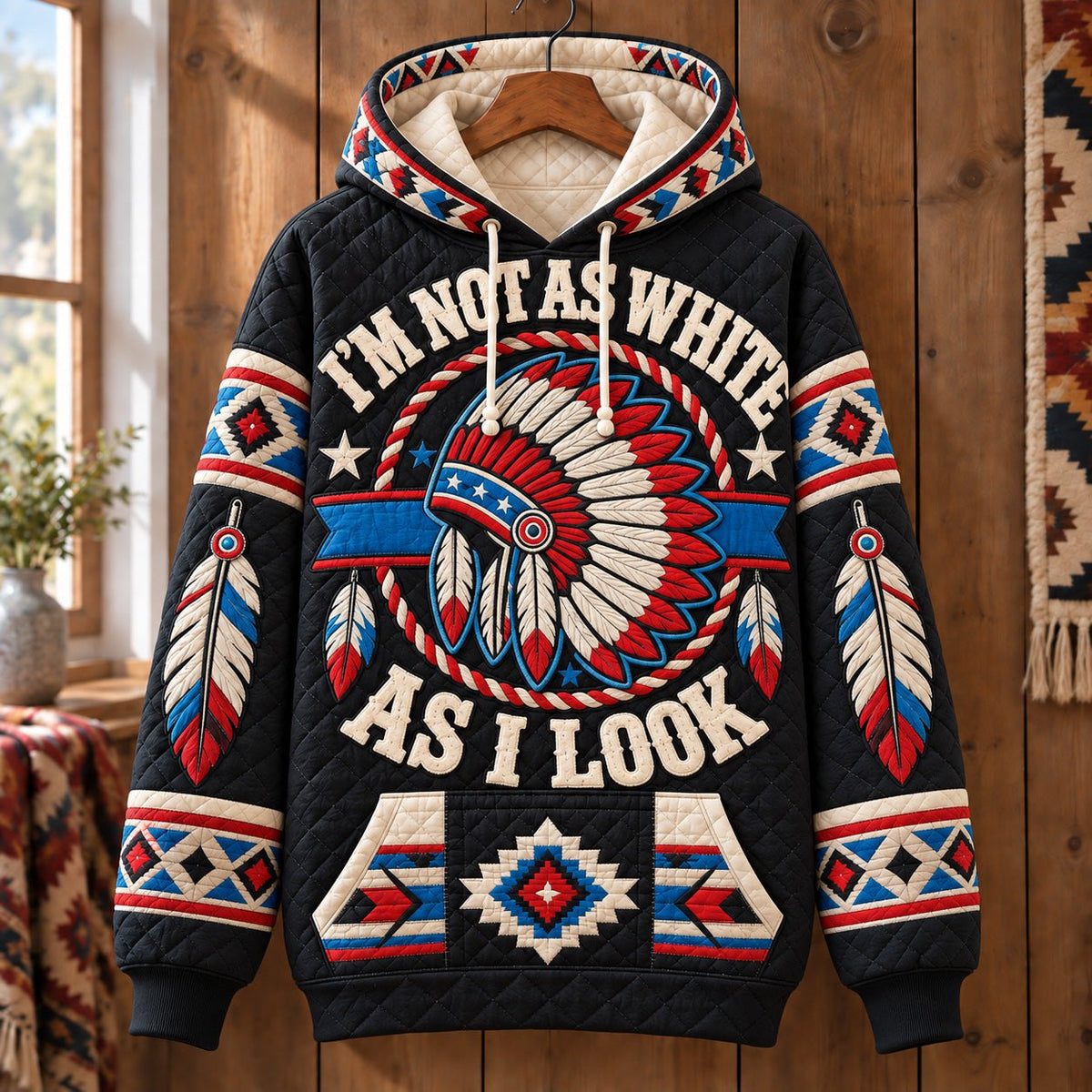 Not As White As Look hoodie, all-over print