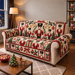 Nutcracker Christmas Celebration Sofa Cover - Made to Order