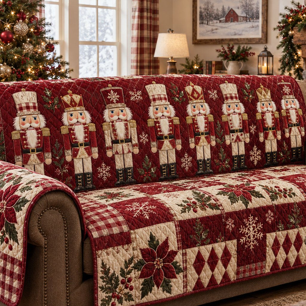 Nutcracker Christmas Parade Sofa Cover