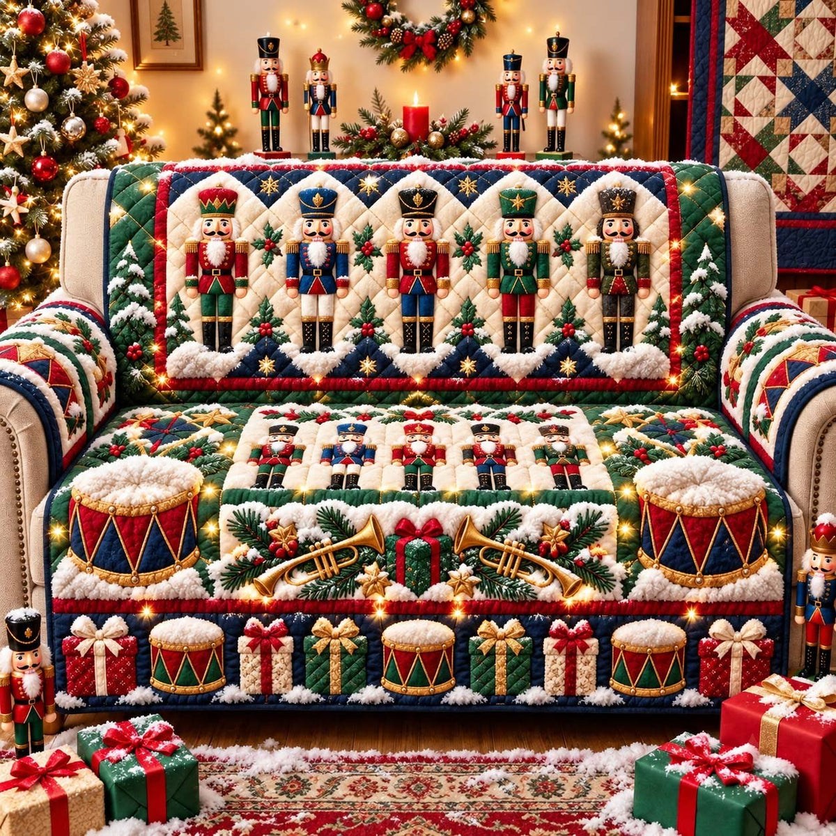 Nutcracker Parade Night Sofa Cover