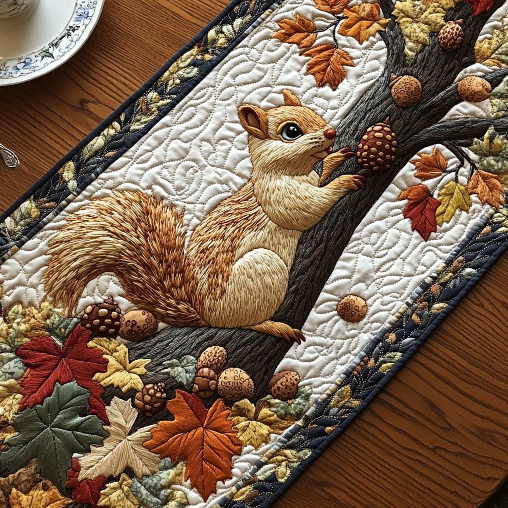Nutcracker Squirrel Table Runner