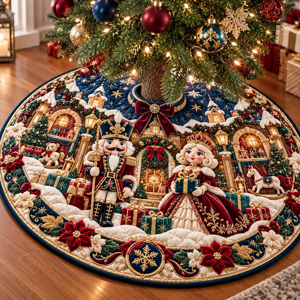 Nutcracker Toy Workshop Christmas Tree Skirt