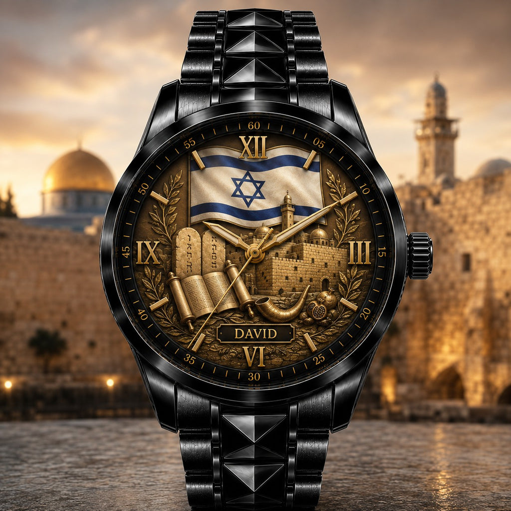 Custom Israel Heritage Watch — personalized with a custom name